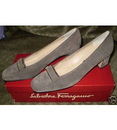 Brown Suede Calf Pump Shoe