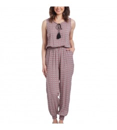 Rose & Blue Geometric Tassel Pocket Jumpsuit