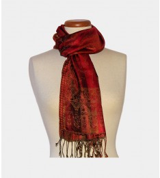 Silk Copper Chocolate India Scarf