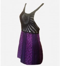 Silk Tunic With Crochet Top