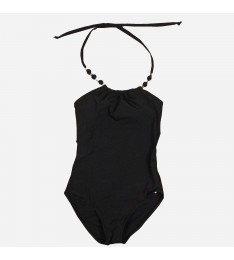  Black Halter Tie Swimsuit
