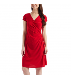 Red Surplice Dress 