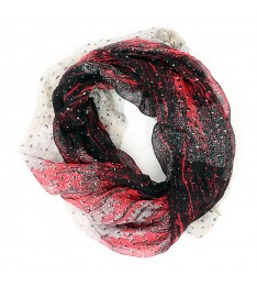 Red Confetti Storm Infinity Scarf