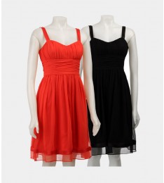 Ruched Chiffon Dress