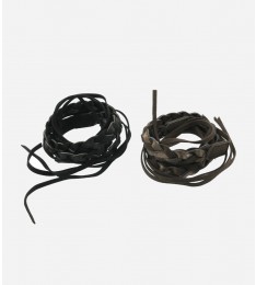 Tina Bronze 2PC Set Skinny Braided Belt