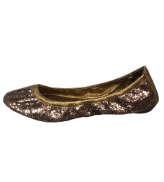 Eddie Metallic Bronze Glittery Flats 