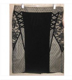 Black Lace Corset Pencil Skirt