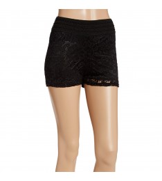 Black Crochet Shorts