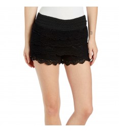 Black Ruffle Lace Shorts