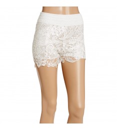 White Crochet Shorts
