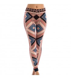 Blue & Orange Geometric Leggings