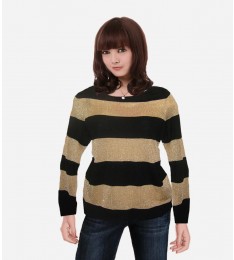Black & Gold Striped Sweater