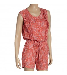 Fuchsia Paisley Ruffle Romper
