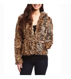 Light Brown Chinchilla Faux Fur Coat