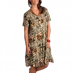 Green Floral Print Dress
