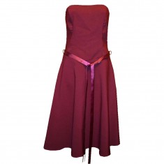 Burgundy Strapless Dress