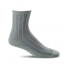 Celadon Wool-Blend Shadow Rib Ankle Socks 