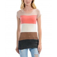 Multicolor Color Block Tee