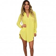 Long Line V-Neck Oversized Top