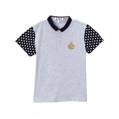 Gray Color Block Polo