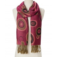 Fuchsia Reversible Silk-Blend Scarf