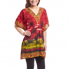 Fuchsia Paradise Silk Caftan