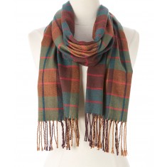 Green Plaid Cashmere Scarf