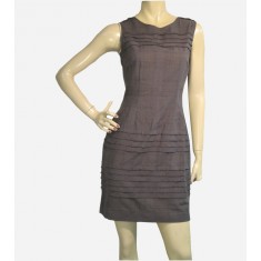 Casual Cocktail Shift Tank Cotton Ruffle Gray Dress