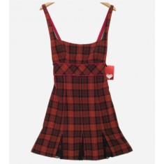 Red Plaid Rockabilly Dress
