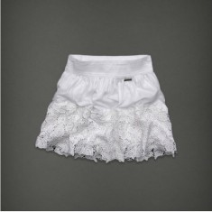 White Lace Ruffle Skirt