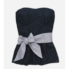 Janna Hollister Black Laced Floral Tank Top
