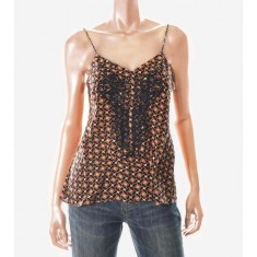 Pullover Brown Silk Fitted Shirt
