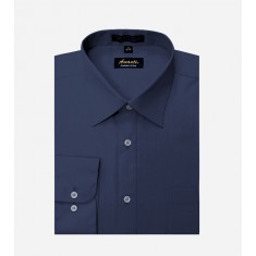 navy blue modern fit cotton shirt-01.jpg