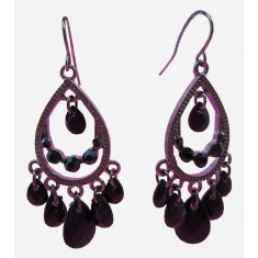 Black Chandelier Dangle Earring