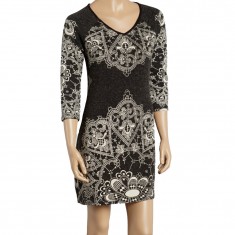 Black & White Doily Sweater Dress