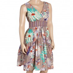 Lavender Floral Surplice Dress