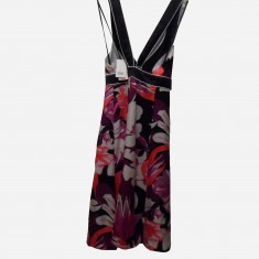 Silk Floral Print Dress