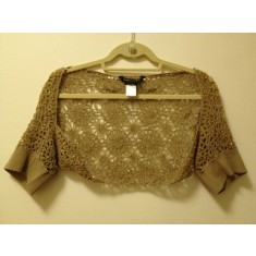 Wool Knitted w Gold Beads and Spancole Cardigan