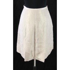 Shimmery Beige Silk A-line Skirt