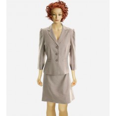 Beige Jacket & Skirt Suit