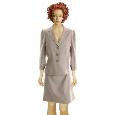 Beige Jacket & Skirt Suit