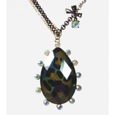 Black Leopard Crystal Necklace