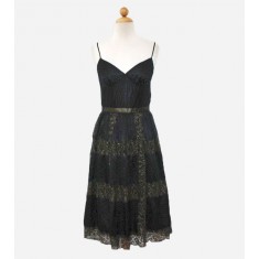 Floral Lace Pleated Dress