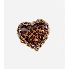 Leopard Heart Stretch Ring