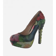 Ditan Floral Corset Platform Pumps Heels