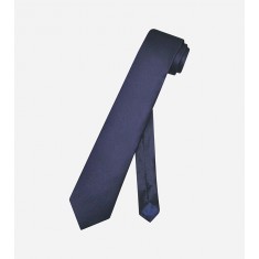 Navy Blue Skinny Silk Neck Tie