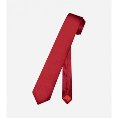 Red Skinny Silk Neck Tie