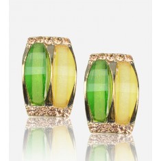 Bicolor Juicy Lucite Crystal Stud Earring