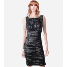 Shimmery Silk Ruched Cocktail Dress