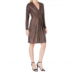 Black Shimmer Buckle Dress